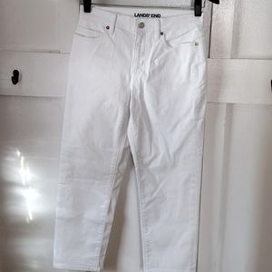 Lands End (4/P) White Straight Leg Ankle Jeans